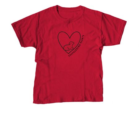 Shepherding Hearts, a Red Youth Unisex Tee