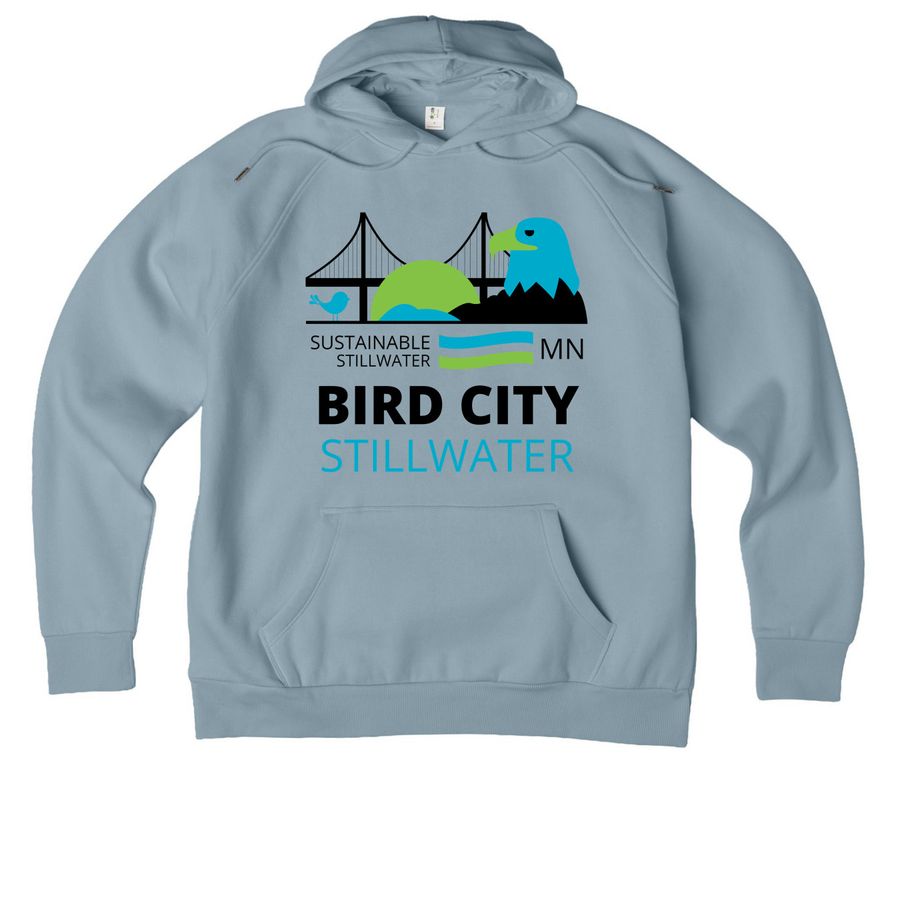 Bird City Stillwater - Long Sleeves, a I Like You Blue Allmade Organic CVC Pullover Hoodie