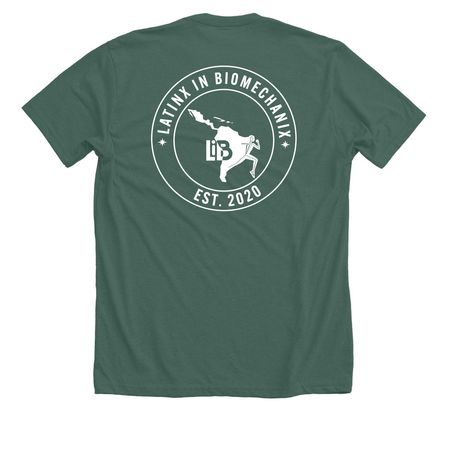 White Logo, a Heather Forest Premium Unisex Tee