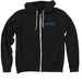 Governerd Book Club Blue Logo Zip-Hoodie, a Black Zip Up Hoodie