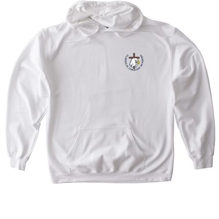 White School Options, a White Gildan Softstyle Pullover Hoodie