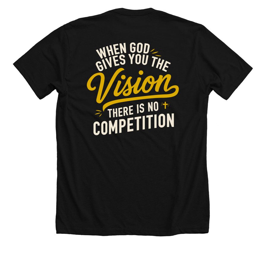 CTC No Competition, a Solid Black Blend Premium Unisex Tee (back-view)