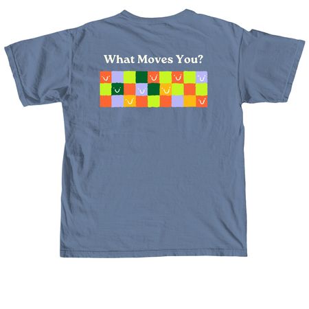 Friends of the Gym Apparel, a Blue Jean Comfort Colors Unisex Tee (back-view)