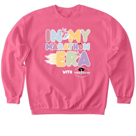 Team Gilda: Marathon Era, a Pink Lemonade Softstyle Crewneck Sweatshirt