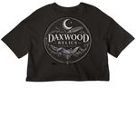 Root For Each Other, a Black Women?s Cropped Cotton Tee (back-view)