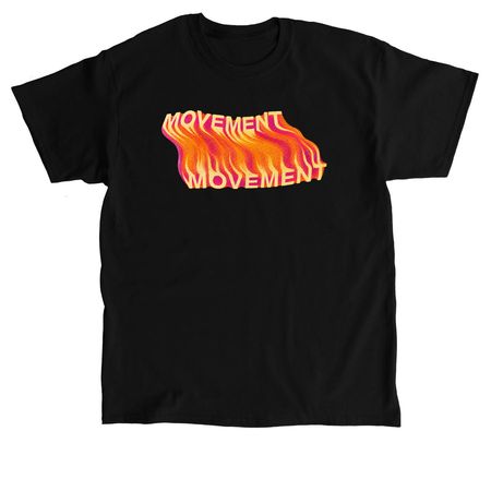 MVMT FLAMES, a Black Classic Unisex Tee