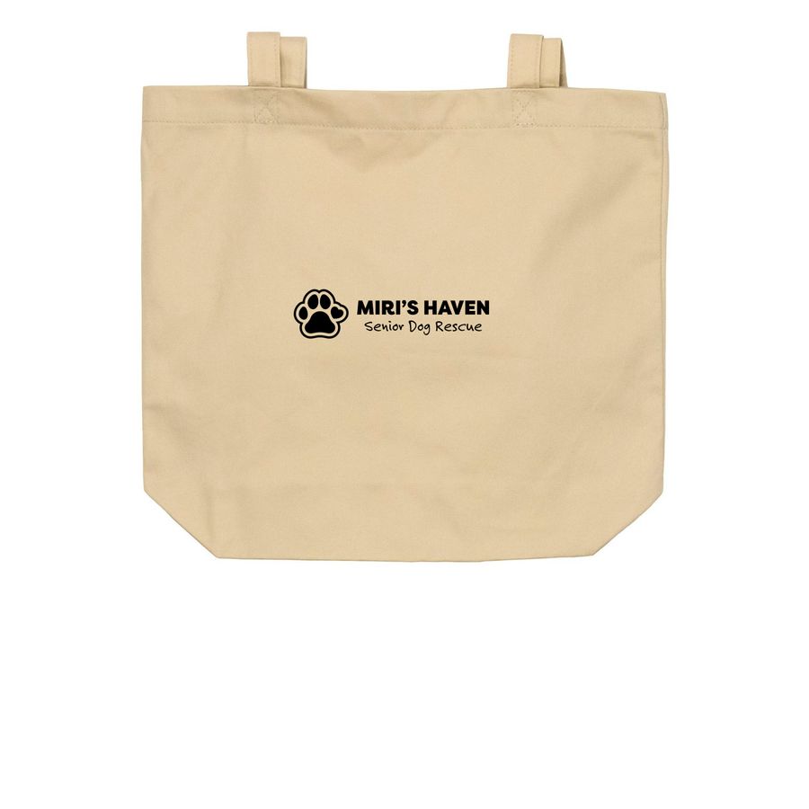 Oh Heck, a Oyster Organic Cotton Tote Bag (back-view)