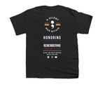 "A Silent War Within" Left Chest Emblem Tee, a Black Youth Unisex Tee (back-view)