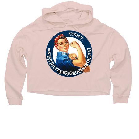 Visibility Brigade Honolulu Member Merch, a Blush Women?s Lightweight Cropped Hoodie