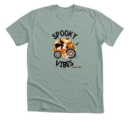 Spooky Farm VIBES&nbsp;, a Heather Sage Premium Unisex Tee