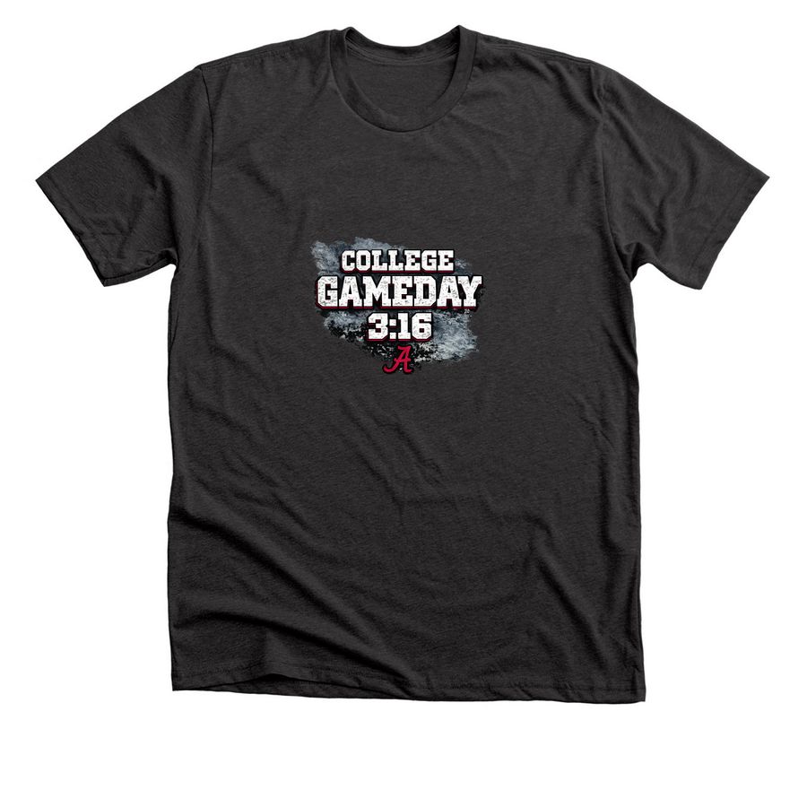 Official Alabama Football 2026 College Gameda, a Dark Grey Heather Premium Unisex Tee