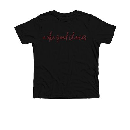 make good choices - red, a Solid Black Blend Premium Youth Tee