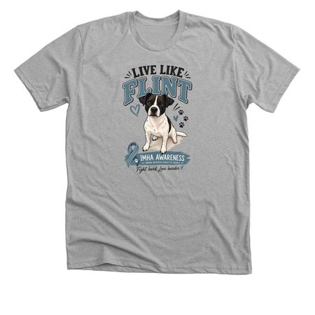 Live Like Flint - IMHA Awareness, a Athletic Heather Premium Unisex Tee