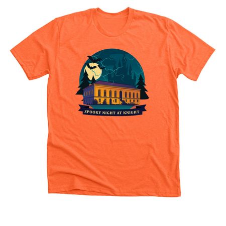 Spooky Night At Knight, a Heather Orange Premium Unisex Tee