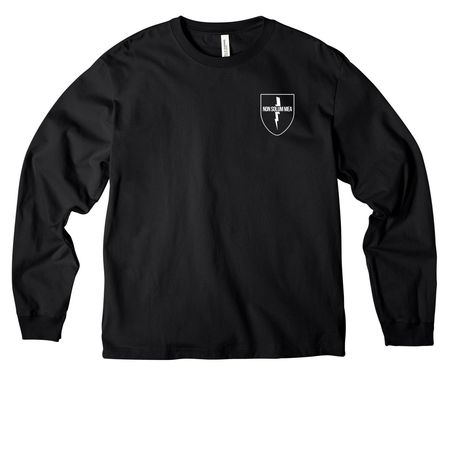 Tiny & Tactical (Youth & Adult), a Black Unisex Heavyweight Long Sleeve Tee