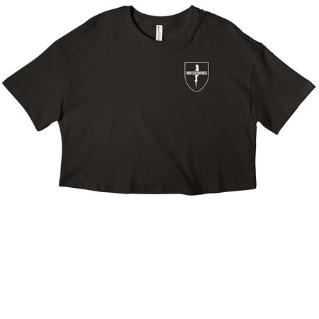 Tiny & Tactical (Youth & Adult), a Black Women?s Cropped Cotton Tee