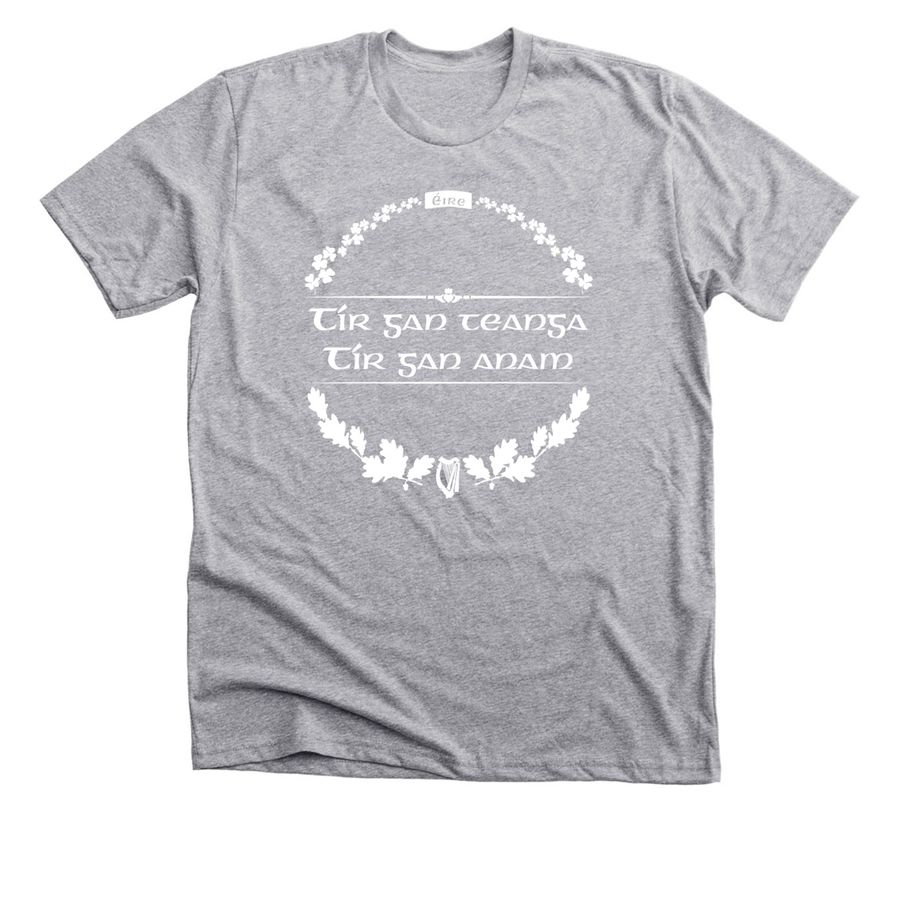 T?r Gan Teanga, a Athletic Heather Premium Unisex Tee