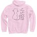 LifeWith18Cats, a Light Pink Pullover Hoodie (back-view)