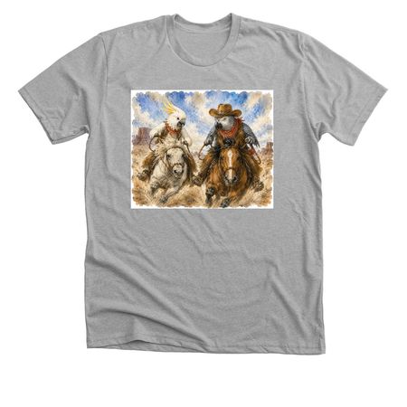 Two men, a Athletic Heather Premium Unisex Tee