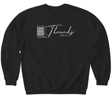 Threads, a Black Softstyle Crewneck Sweatshirt