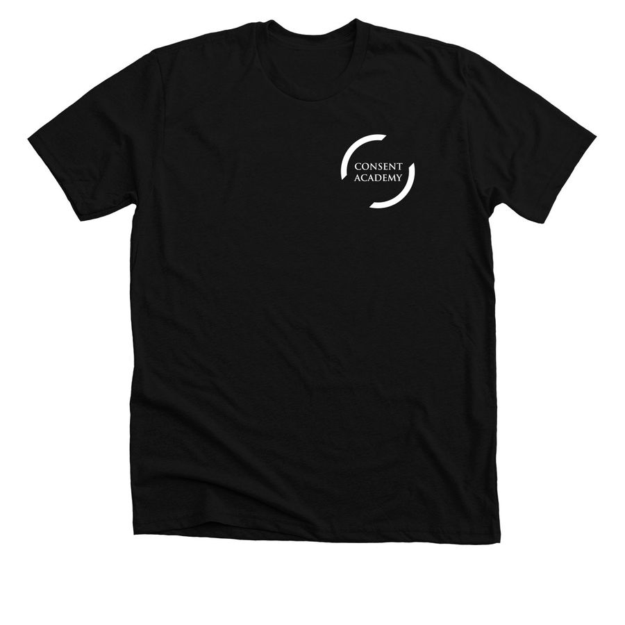 Consent Academy Logo, a Solid Black Blend Premium Unisex Tee