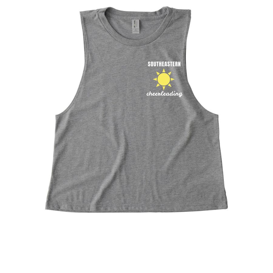The Summer Cheerleader, a Aluminum Grey Allmade Eco Triblend Women?s Muscle Tank