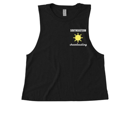 The Summer Cheerleader, a Deep Black Allmade Eco Triblend Women?s Muscle Tank