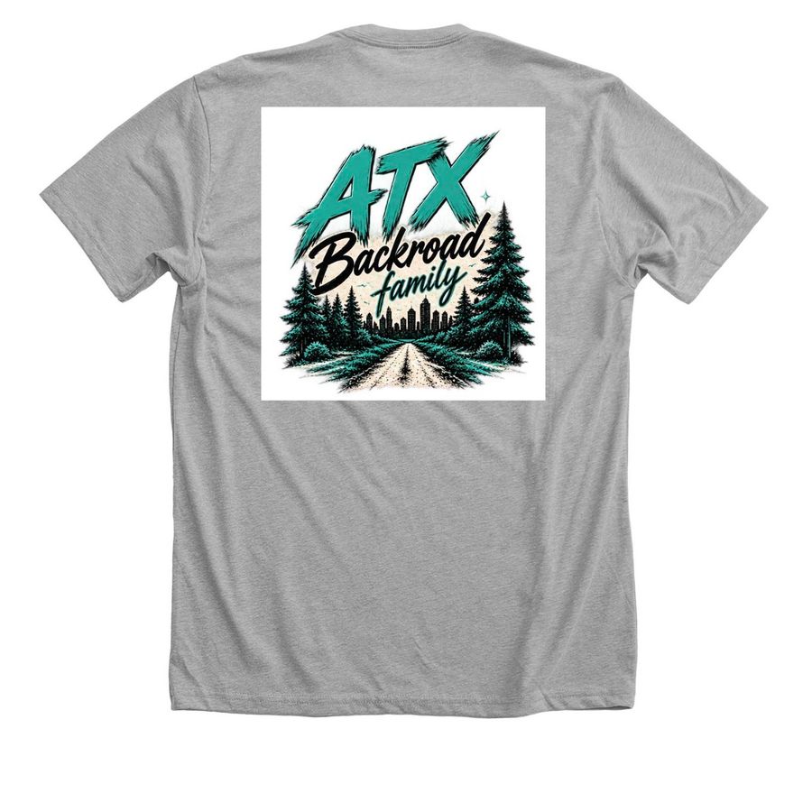 Backroad family&nbsp;, a Athletic Heather Premium Unisex Tee (back-view)