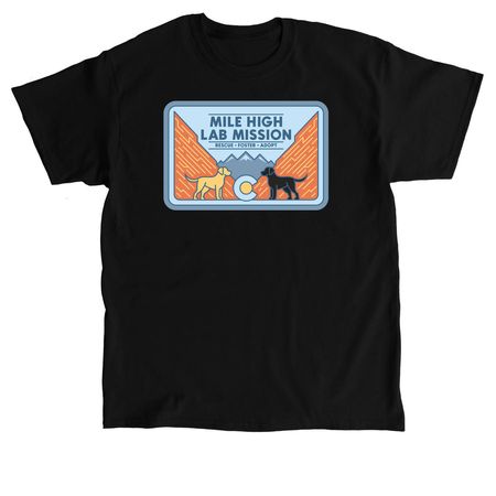 MHLM Red Rocks Logo Front, a Black Classic Unisex Tee