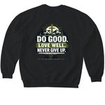 The Do Good Project&nbsp;, a Black Softstyle Crewneck Sweatshirt (back-view)