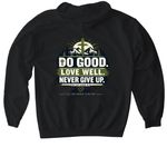 The Do Good Project&nbsp;, a Black Gildan Softstyle Pullover Hoodie (back-view)