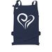 Family Heart Foundation White Heart Apron, a Navy Cotton Canvas Pocket Apron