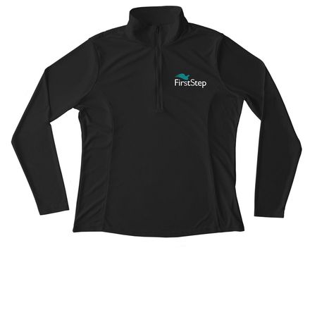 First Step Collection, a Black Women's Performance Quarter Zip Pullover