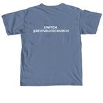 SWITCH MERCH, a Blue Jean Comfort Colors Unisex Tee (back-view)