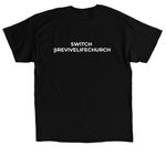SWITCH MERCH, a Black Classic Unisex Tee (back-view)