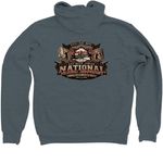 Nationals 2026 - Hampton, a Heather Slate Zip Up Hoodie (back-view)