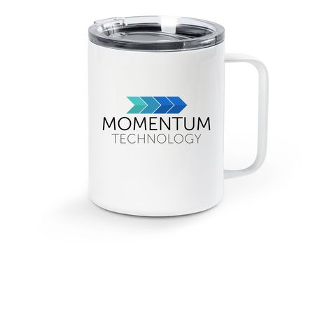 Momentum Swag: Travel Mug, a White Stainless Steel Travel Mug