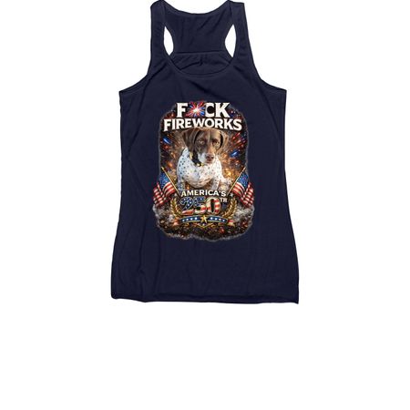 Red, White & Overstimulated, a Navy Women's Racerback