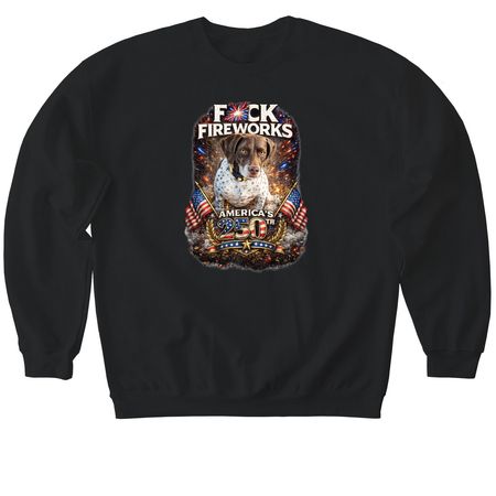 Red, White & Overstimulated, a Black Softstyle Crewneck Sweatshirt