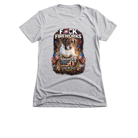 Red, White & Overstimulated, a Dark Heather Grey Women's Slim Fit Tee