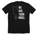 We are Their Voice Chi - Dark, a Solid Black Blend Premium Unisex Tee (back-view)