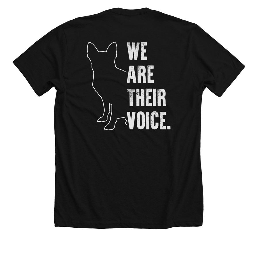 We are Their Voice Chi - Dark, a Solid Black Blend Premium Unisex Tee