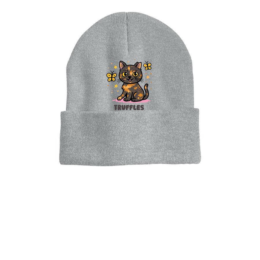 Beanies by @trufflesthetortie, a Heather Grey Cuffed Beanie