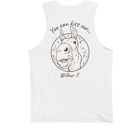Wilbur!!, a White Premium Cotton Tank