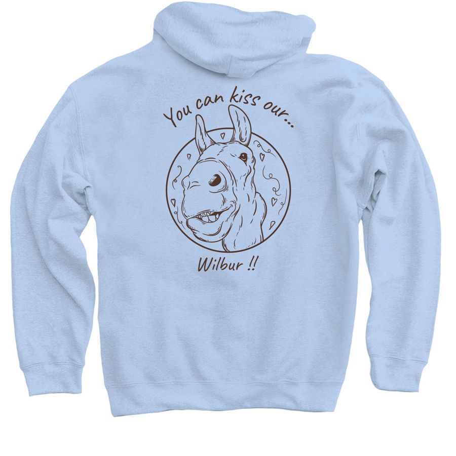 Wilbur!!, a Light Blue Pullover Hoodie