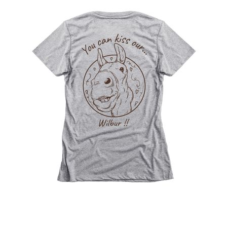 Wilbur!!, a Dark Heather Grey Women's Slim Fit Tee