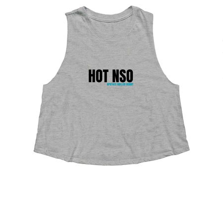 HOT NSO, a Athletic Heather Women's Cropped Racerback Tank