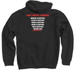 Fit Forward Gear, a Black Pullover Hoodie (back-view)