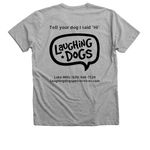 Laughing Dogs Swag, a Athletic Heather Premium V-Neck Tee (back-view)