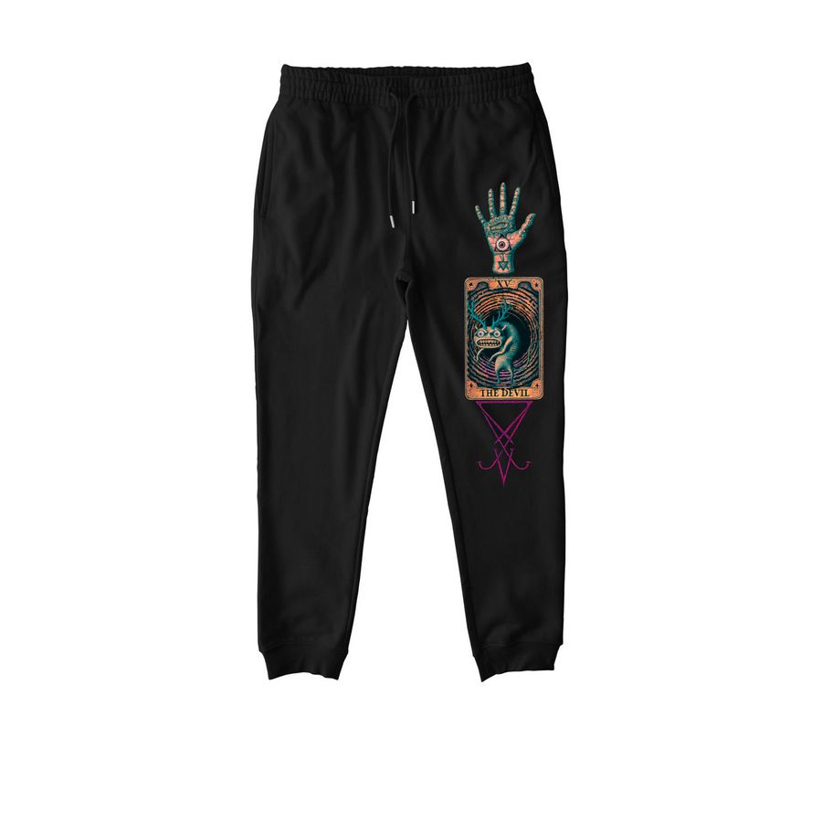 THE DEVIL, a Black Stanley/Stella Unisex Flyer Jogger